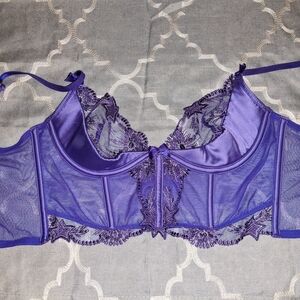 Elegant Purple Lace Women's Bra